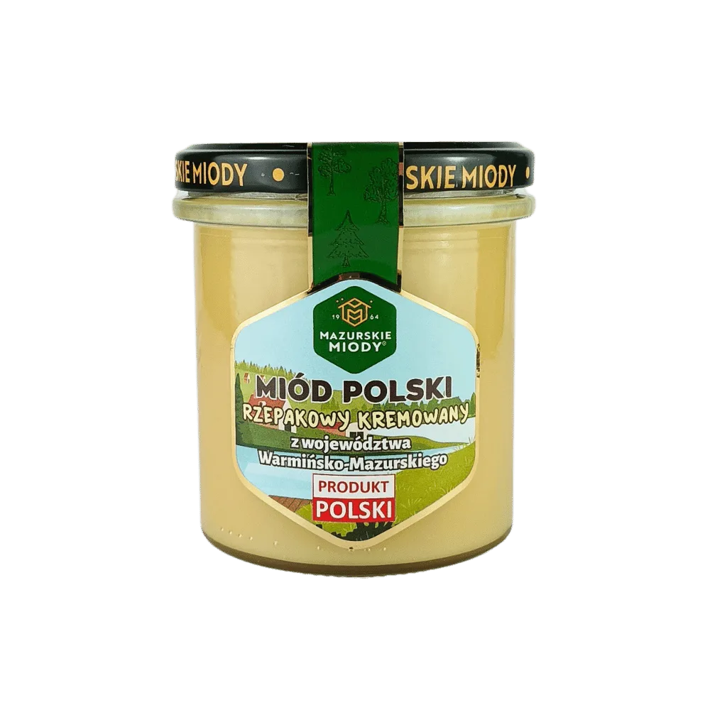 Miód Polski rzepakowy z woj. Warmińsko-Mazurskiego 400 g