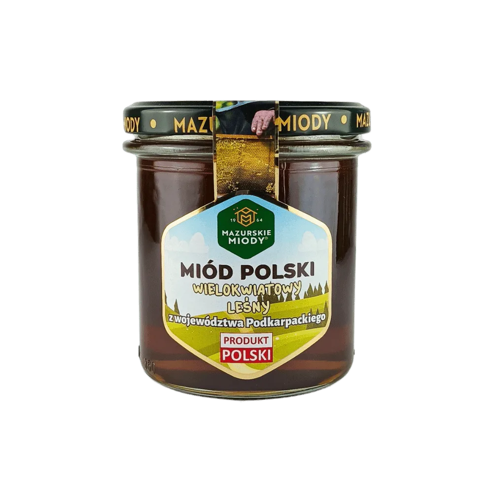 Miód Polski Wielokwiatowy Leśny z woj. Podkarpackiego 400 g